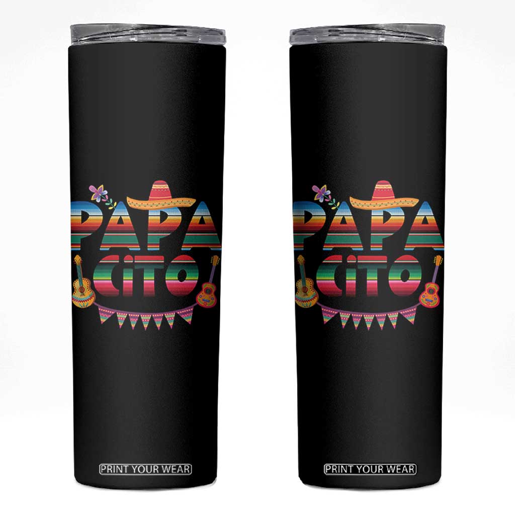 Papa Cito Skinny Tumbler Mexican Dad Latino Fathers Day Gift TS10 Black Print Your Wear