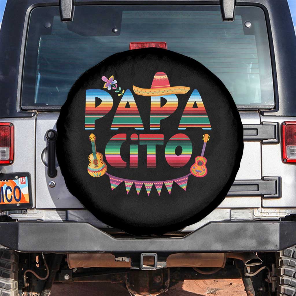 Papa Cito Spare Tire Cover Mexican Dad Latino Fathers Day Gift TS10 No hole Black Print Your Wear