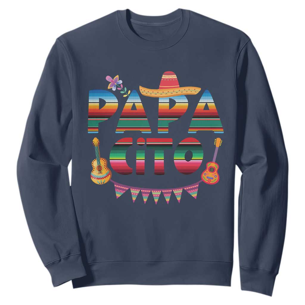 Papa Cito Sweatshirt Mexican Dad Latino Fathers Day Gift TS10 Navy Print Your Wear
