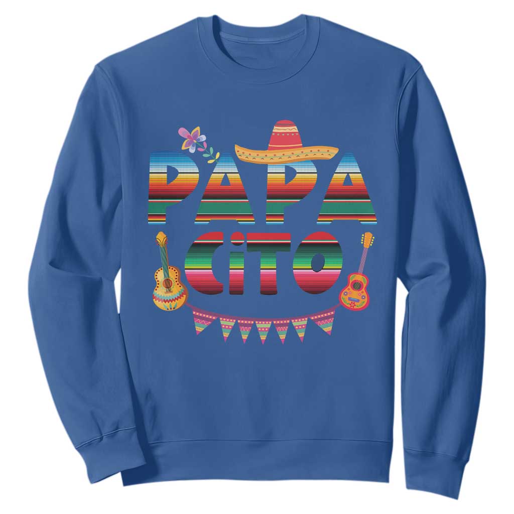 Papa Cito Sweatshirt Mexican Dad Latino Fathers Day Gift TS10 Royal Blue Print Your Wear
