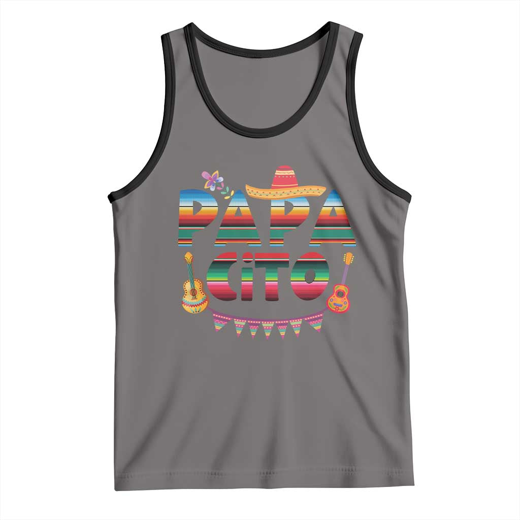 Papa Cito Tank Top Mexican Dad Latino Fathers Day Gift TS10 Deep Heather Black Print Your Wear