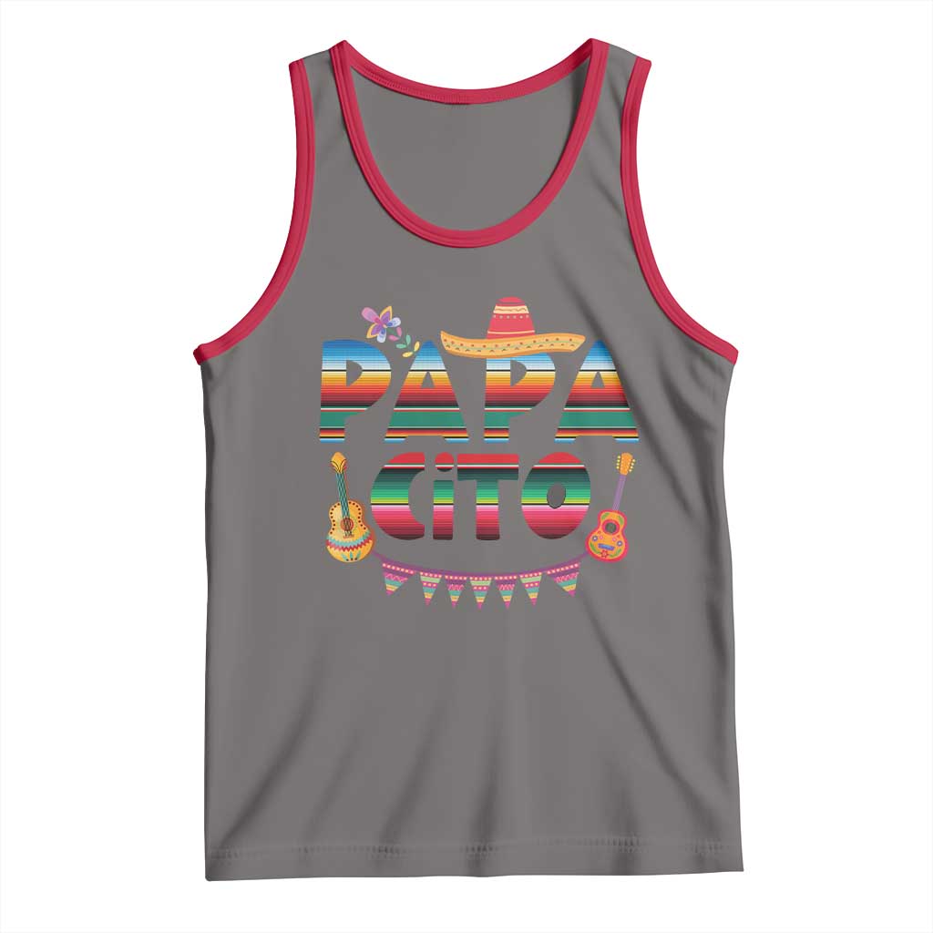 Papa Cito Tank Top Mexican Dad Latino Fathers Day Gift TS10 Deep Heather Red Print Your Wear
