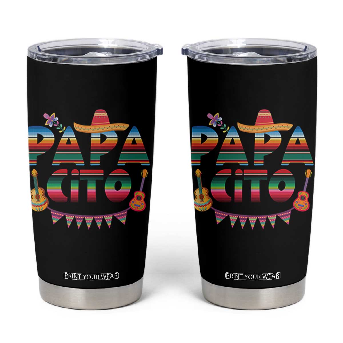 Papa Cito Tumbler Cup Mexican Dad Latino Fathers Day Gift TS10 Black Print Your Wear