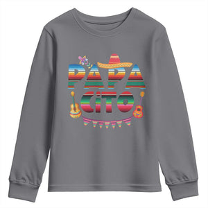 Papa Cito Youth Sweatshirt Mexican Dad Latino Fathers Day Gift TS10 Charcoal Print Your Wear