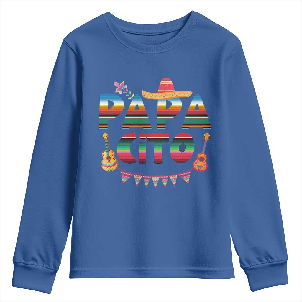 Papa Cito Youth Sweatshirt Mexican Dad Latino Fathers Day Gift TS10 Royal Blue Print Your Wear
