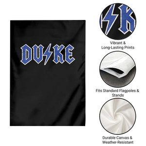 Vintage Duke Last Name Sports Style Garden Flag Vintage Lightning Bold Gothic Font Graphic Basketball Fans TS10 Print Your Wear