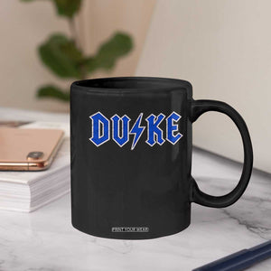 Vintage Duke Last Name Sports Style Coffee Mug Vintage Lightning Bold Gothic Font Graphic Basketball Fans TS10 Print Your Wear