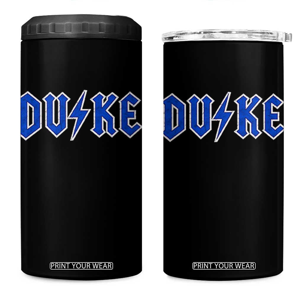 Vintage Duke Last Name Sports Style 4 in 1 Can Cooler Tumbler Vintage Lightning Bold Gothic Font Graphic Basketball Fans TS10 One Size: 16 oz Black Print Your Wear