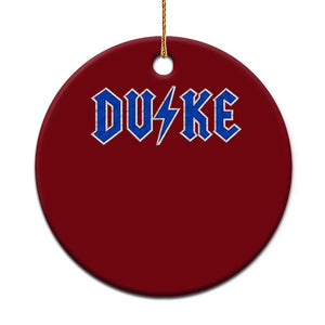 Vintage Duke Last Name Sports Style Ceramic Ornament Vintage Lightning Bold Gothic Font Graphic Basketball Fans TS10 1pc Red Print Your Wear
