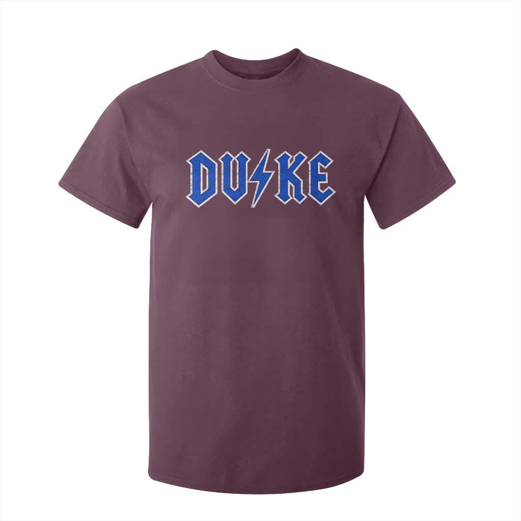 Vintage Duke Last Name Sports Style T Shirt For Kid Vintage Lightning Bold Gothic Font Graphic Basketball Fans TS10 Maroon Print Your Wear