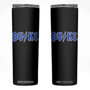 Vintage Duke Last Name Sports Style Skinny Tumbler Vintage Lightning Bold Gothic Font Graphic Basketball Fans TS10 Black Print Your Wear