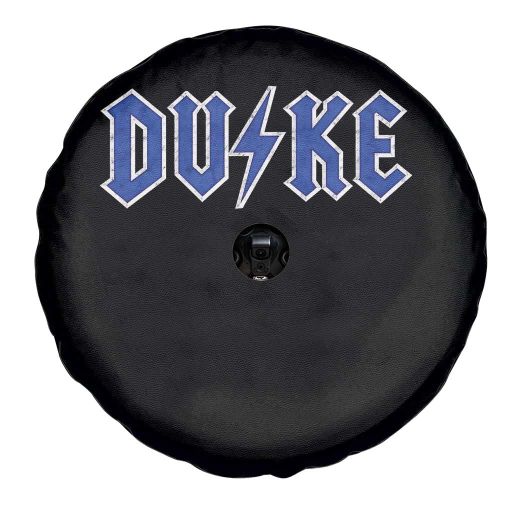 Vintage Duke Last Name Sports Style Spare Tire Cover Vintage Lightning Bold Gothic Font Graphic Basketball Fans TS10 Print Your Wear
