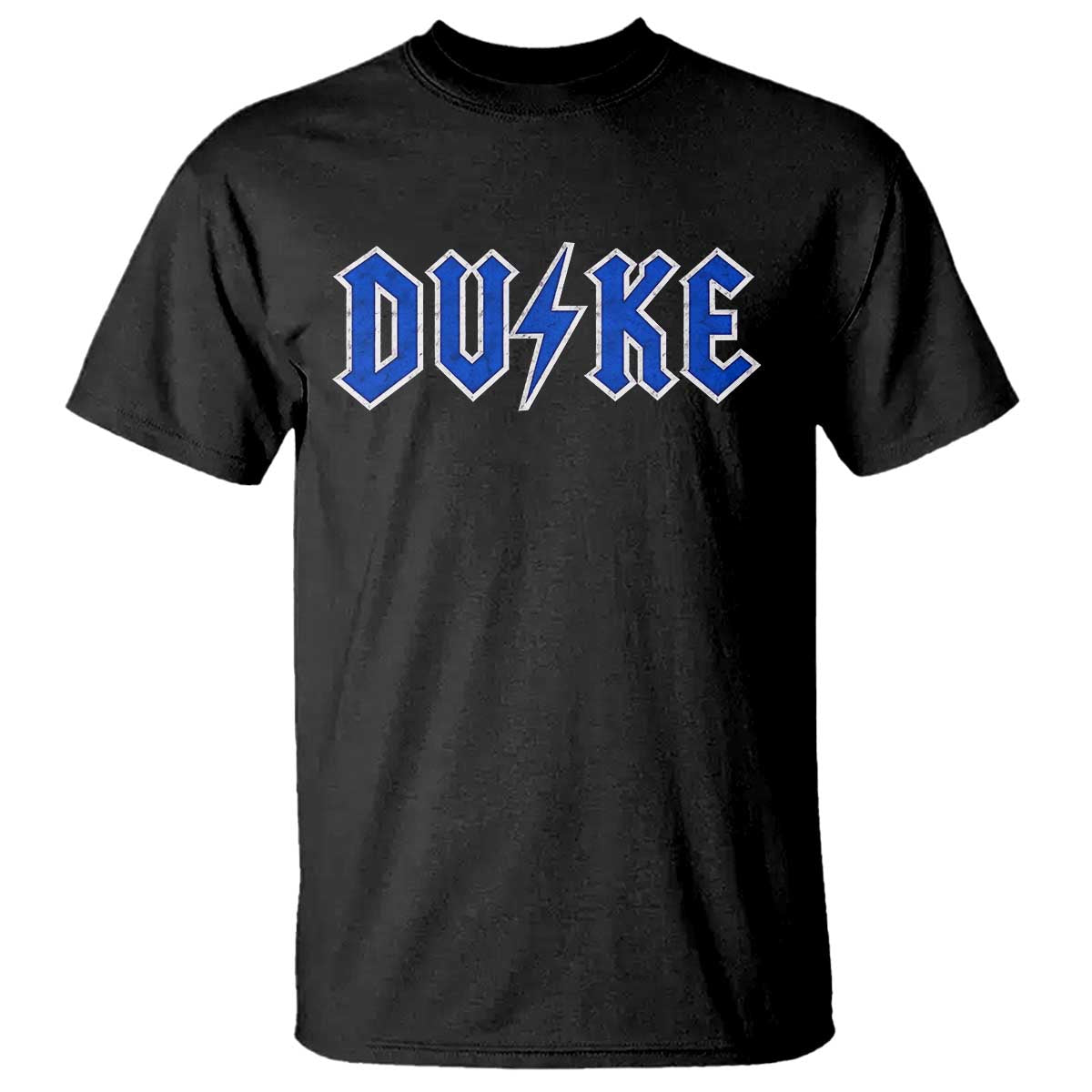 Vintage Duke Last Name Sports Style T Shirt Vintage Lightning Bold Gothic Font Graphic Basketball Fans TS10 Black Print Your Wear