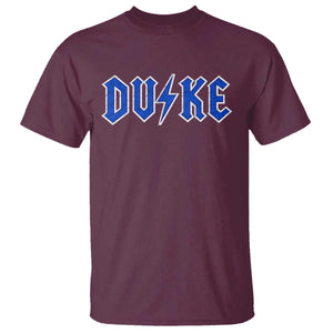 Vintage Duke Last Name Sports Style T Shirt Vintage Lightning Bold Gothic Font Graphic Basketball Fans TS10 Maroon Print Your Wear