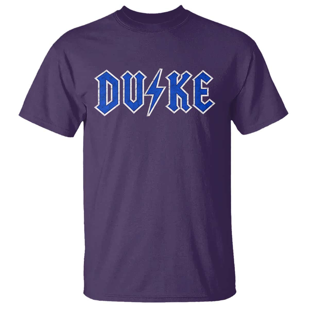 Vintage Duke Last Name Sports Style T Shirt Vintage Lightning Bold Gothic Font Graphic Basketball Fans TS10 Purple Print Your Wear