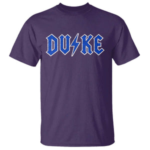 Vintage Duke Last Name Sports Style T Shirt Vintage Lightning Bold Gothic Font Graphic Basketball Fans TS10 Purple Print Your Wear