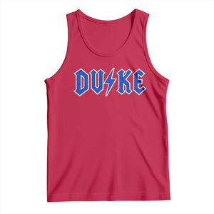 Vintage Duke Last Name Sports Style Tank Top Vintage Lightning Bold Gothic Font Graphic Basketball Fans TS10 Red Print Your Wear