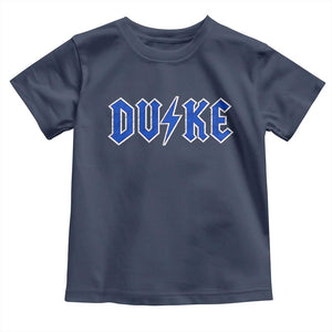 Vintage Duke Last Name Sports Style Toddler T Shirt Vintage Lightning Bold Gothic Font Graphic Basketball Fans TS10 Navy Print Your Wear
