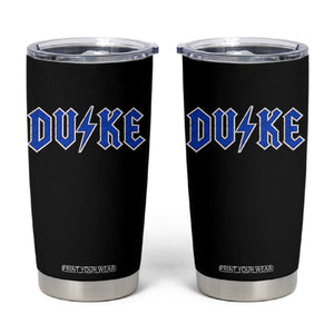 Vintage Duke Last Name Sports Style Tumbler Cup Vintage Lightning Bold Gothic Font Graphic Basketball Fans TS10 Black Print Your Wear