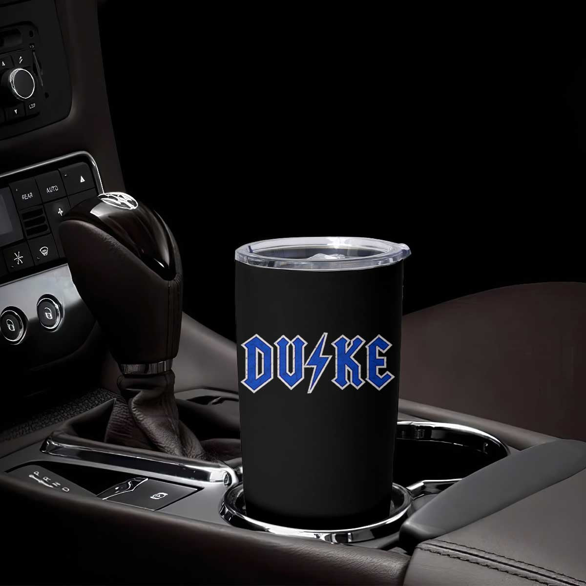 Vintage Duke Last Name Sports Style Tumbler Cup Vintage Lightning Bold Gothic Font Graphic Basketball Fans TS10 Print Your Wear