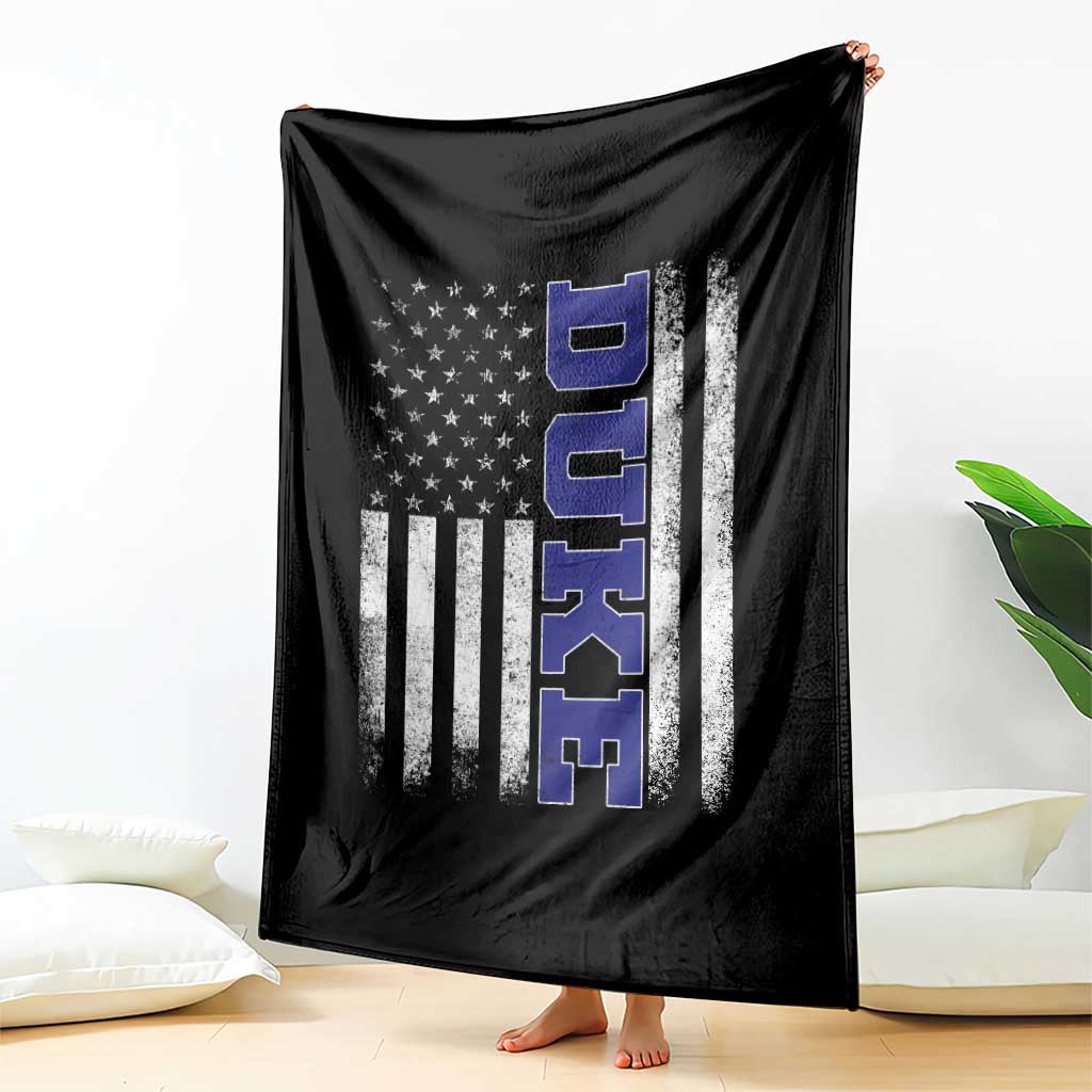 Vintage Duke Name American Flag Throw Blanket Retro Sport Basketball Fans TS10 Print Your Wear