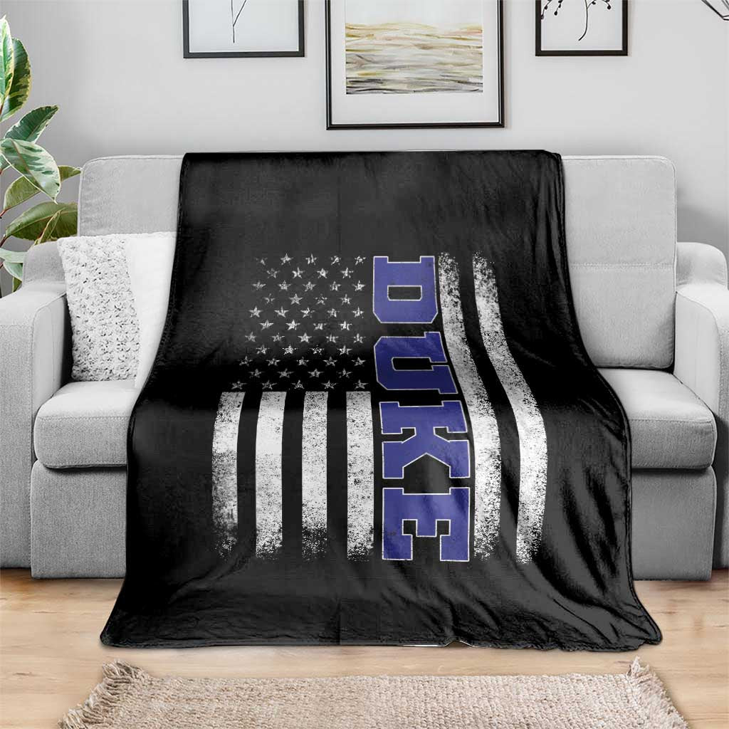 Vintage Duke Name American Flag Throw Blanket Retro Sport Basketball Fans TS10 Print Your Wear