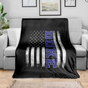 Vintage Duke Name American Flag Throw Blanket Retro Sport Basketball Fans TS10 Print Your Wear