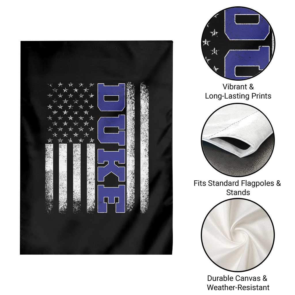 Vintage Duke Name American Flag Garden Flag Retro Sport Basketball Fans TS10 Print Your Wear