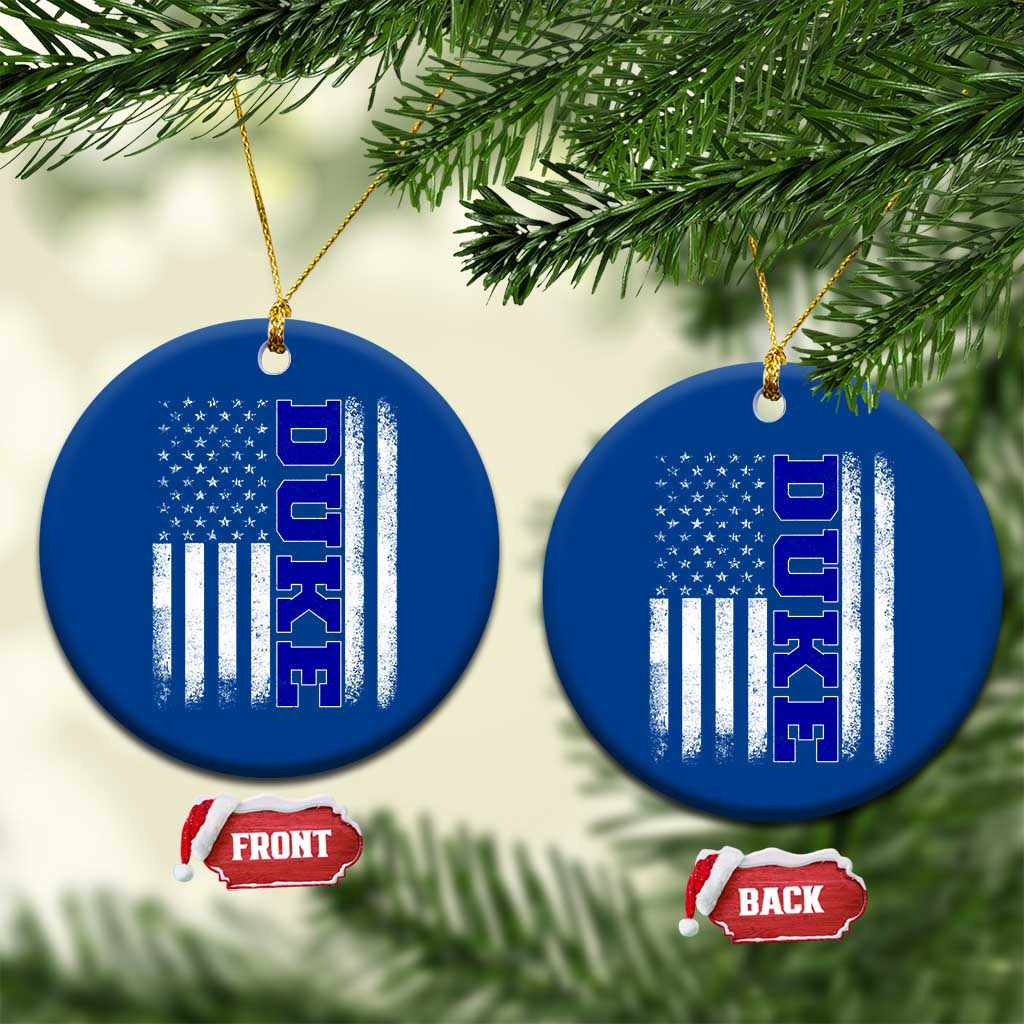 Vintage Duke Name American Flag Ceramic Ornament Retro Sport Basketball Fans TS10 1pc Blue Print Your Wear