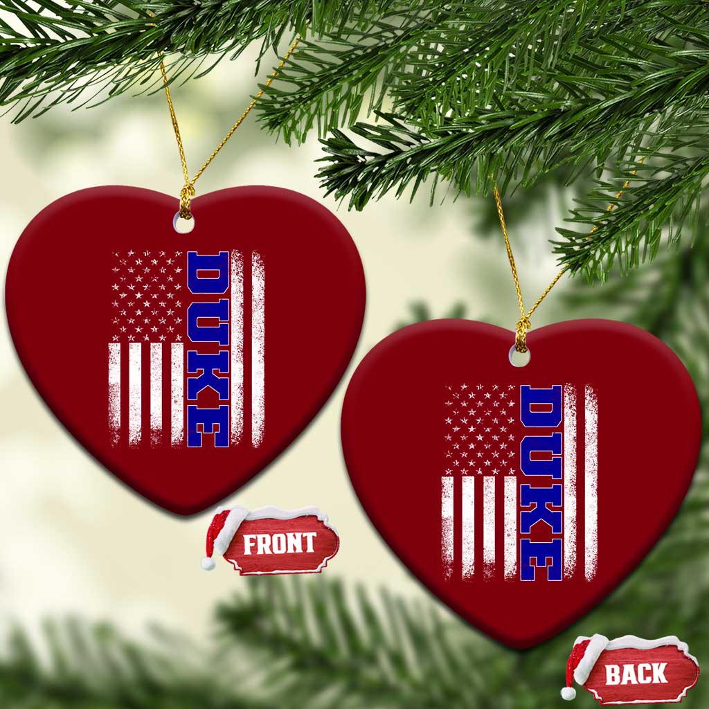 Vintage Duke Name American Flag Ceramic Ornament Retro Sport Basketball Fans TS10 Print Your Wear