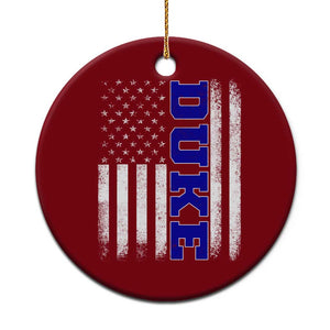Vintage Duke Name American Flag Ceramic Ornament Retro Sport Basketball Fans TS10 1pc Red Print Your Wear