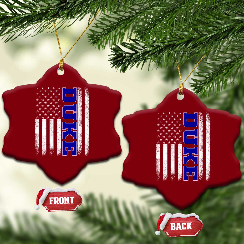 Vintage Duke Name American Flag Ceramic Ornament Retro Sport Basketball Fans TS10 Print Your Wear