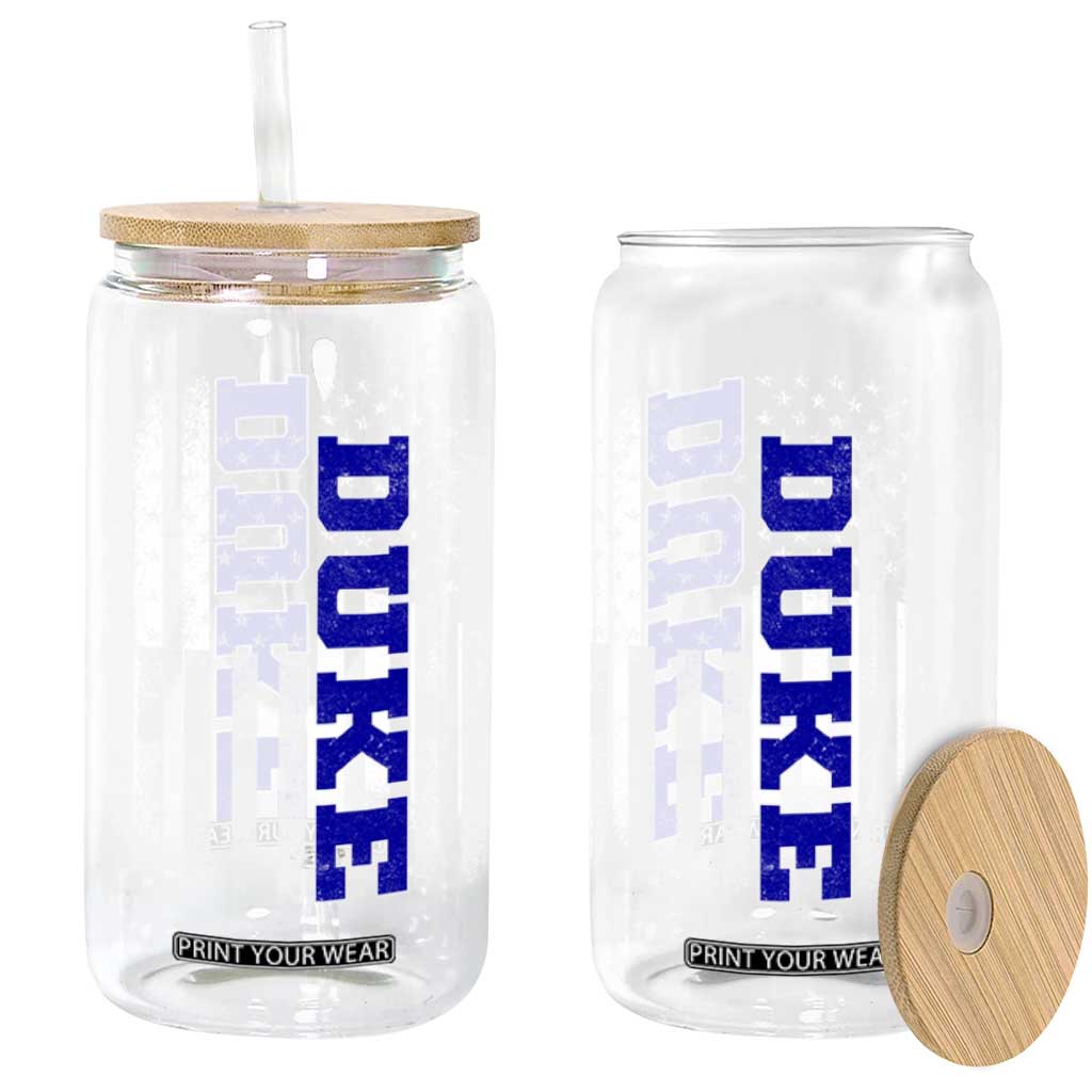 Vintage Duke Name American Flag Glass Can Retro Sport Basketball Fans TS10 Print Your Wear