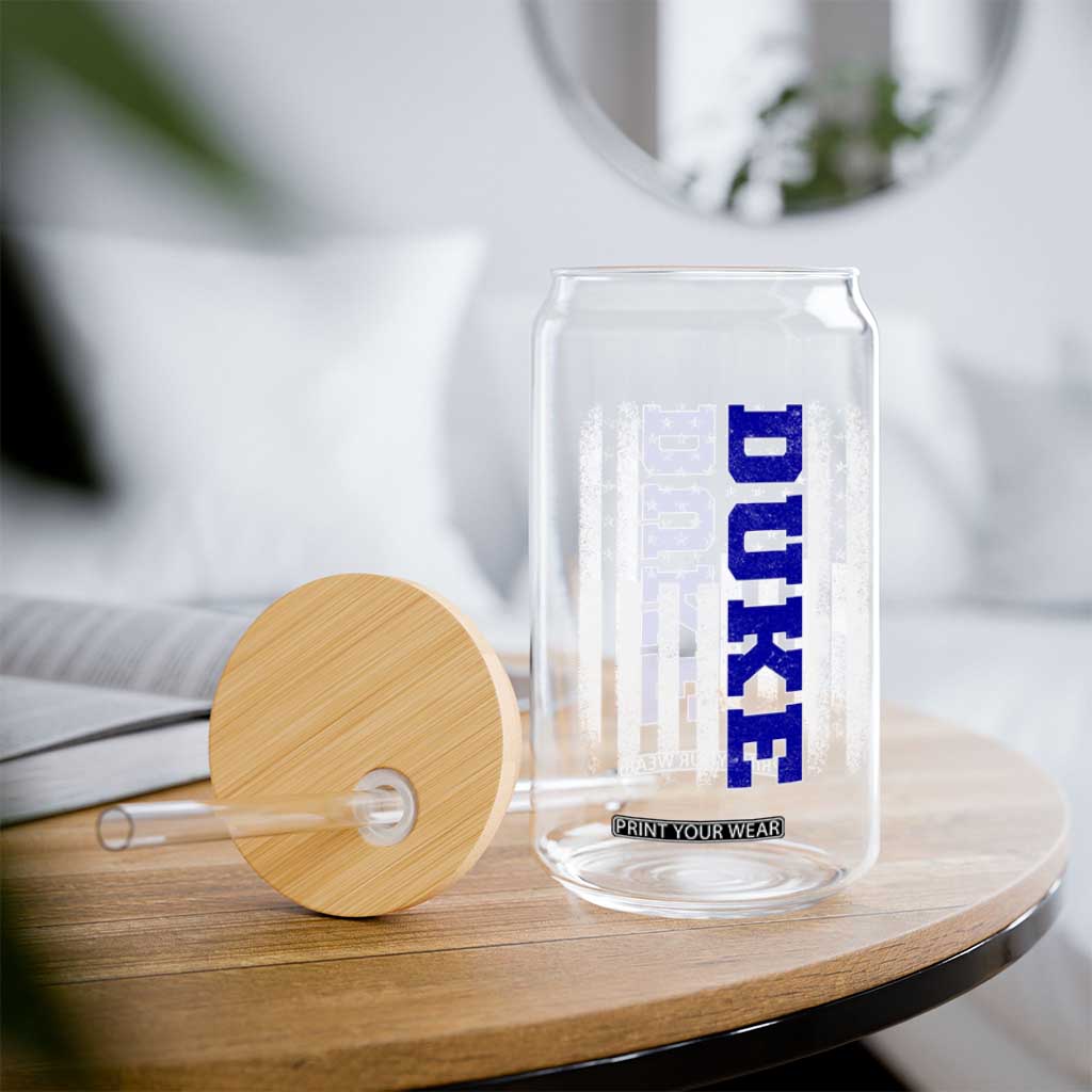 Vintage Duke Name American Flag Glass Can Retro Sport Basketball Fans TS10 Print Your Wear