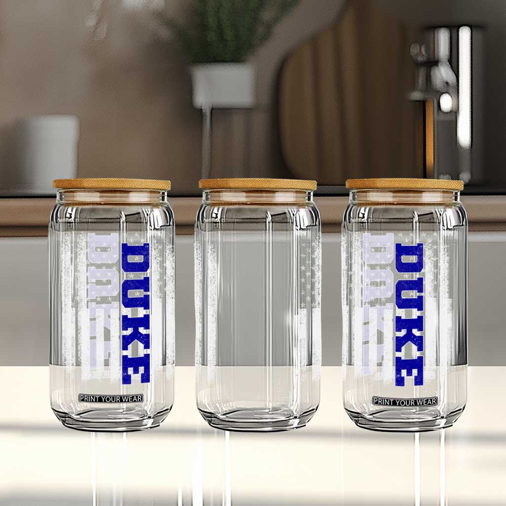 Vintage Duke Name American Flag Glass Can Retro Sport Basketball Fans TS10 Print Your Wear