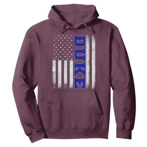 Vintage Duke Name American Flag Hoodie Retro Sport Basketball Fans TS10 Maroon Print Your Wear