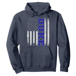 Vintage Duke Name American Flag Hoodie Retro Sport Basketball Fans TS10 Navy Print Your Wear