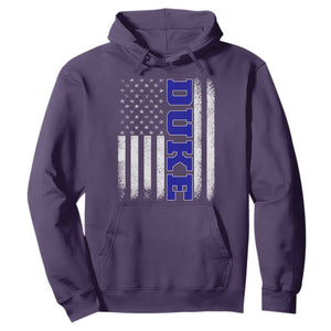 Vintage Duke Name American Flag Hoodie Retro Sport Basketball Fans TS10 Purple Print Your Wear