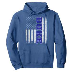 Vintage Duke Name American Flag Hoodie Retro Sport Basketball Fans TS10 Royal Blue Print Your Wear
