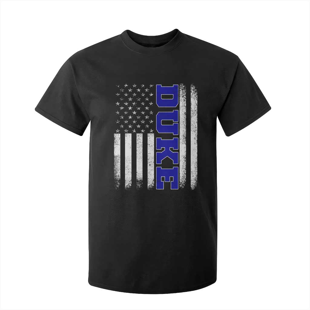 Vintage Duke Name American Flag T Shirt For Kid Retro Sport Basketball Fans TS10 Black Print Your Wear