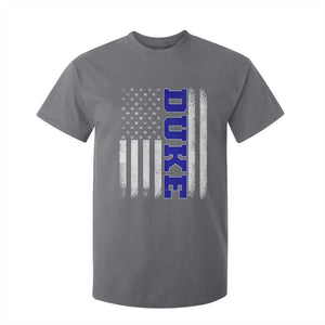 Vintage Duke Name American Flag T Shirt For Kid Retro Sport Basketball Fans TS10 Charcoal Print Your Wear