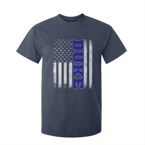 Vintage Duke Name American Flag T Shirt For Kid Retro Sport Basketball Fans TS10 Navy Print Your Wear