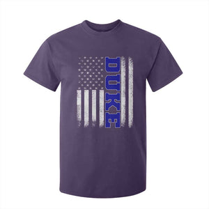 Vintage Duke Name American Flag T Shirt For Kid Retro Sport Basketball Fans TS10 Purple Print Your Wear