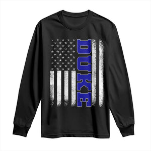Vintage Duke Name American Flag Long Sleeve Shirt Retro Sport Basketball Fans TS10 Black Print Your Wear