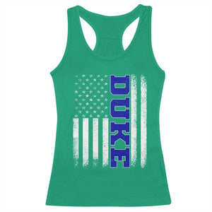 Vintage Duke Name American Flag Racerback Tank Top Retro Sport Basketball Fans TS10 Irish Green Print Your Wear