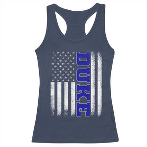 Vintage Duke Name American Flag Racerback Tank Top Retro Sport Basketball Fans TS10 Navy Print Your Wear