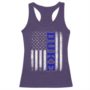 Vintage Duke Name American Flag Racerback Tank Top Retro Sport Basketball Fans TS10 Purple Print Your Wear