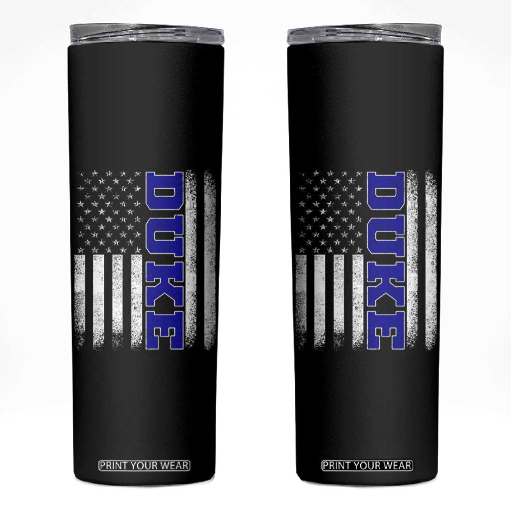 Vintage Duke Name American Flag Skinny Tumbler Retro Sport Basketball Fans TS10 Black Print Your Wear