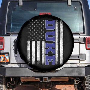 Vintage Duke Name American Flag Spare Tire Cover Retro Sport Basketball Fans TS10 No hole Black Print Your Wear