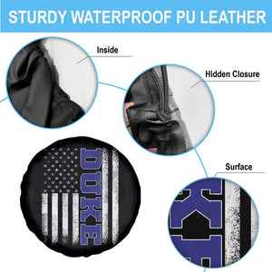 Vintage Duke Name American Flag Spare Tire Cover Retro Sport Basketball Fans TS10 Print Your Wear